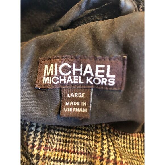 Michael Kors Wool Blend Insulated Casual Brown Jacket Large - Picture 3 of 15